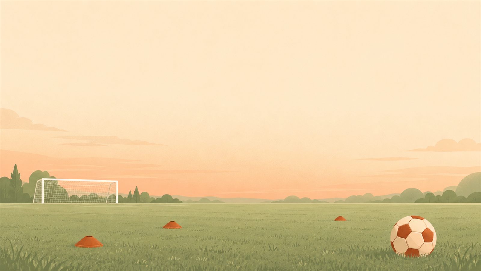 A youth football pitch at golden hour